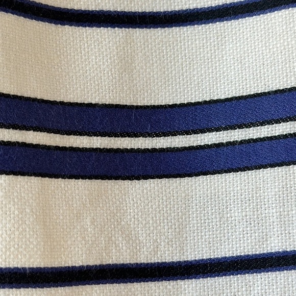 J. Crew Factory Navy and White Striped Sidewalk Skirt Size 6 - Picture 3 of 11